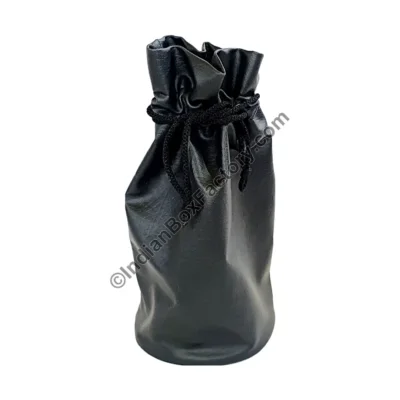 Black Leatherette Storage Pouch