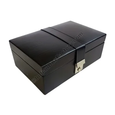 Genuine Leather Chess box - Single partition belt design