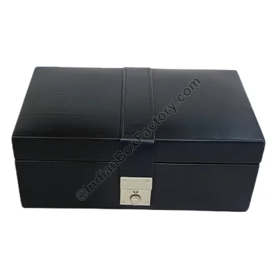 Genuine Leather Chess box - Single partition belt design