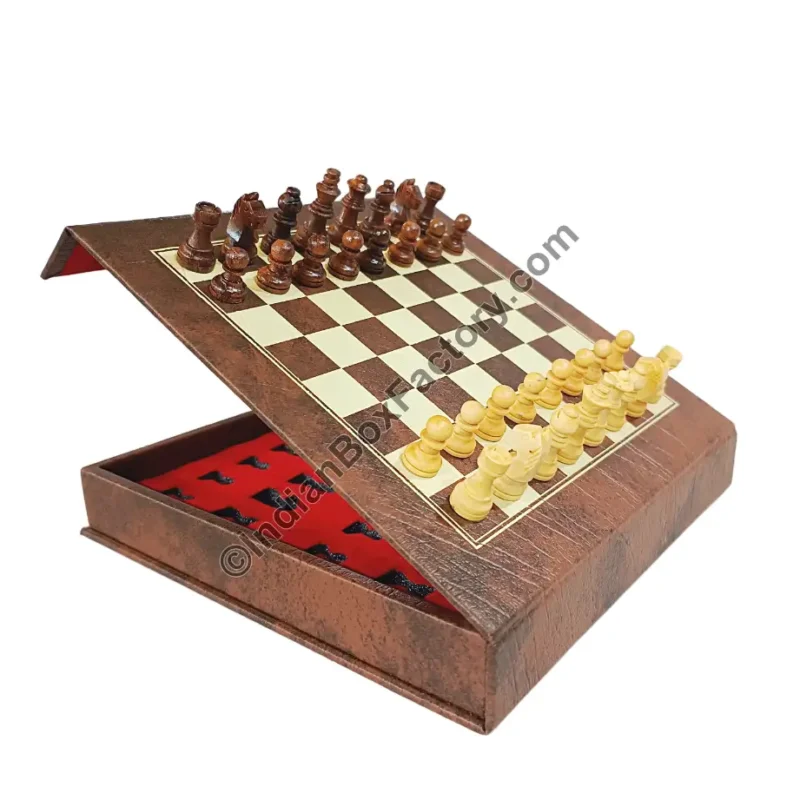 Travel Chess Set - Magnetic - Brown