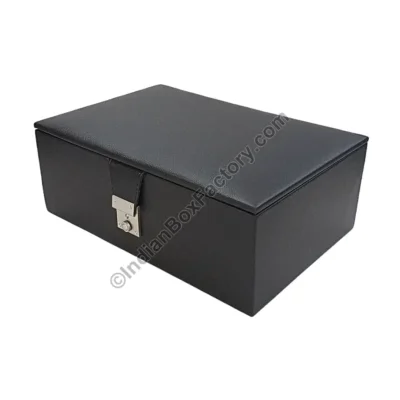 Leatherette Chess Box - Dual tray design