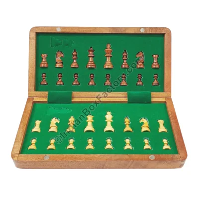 Travel Chess Set - Magnetic - Wooden (10")