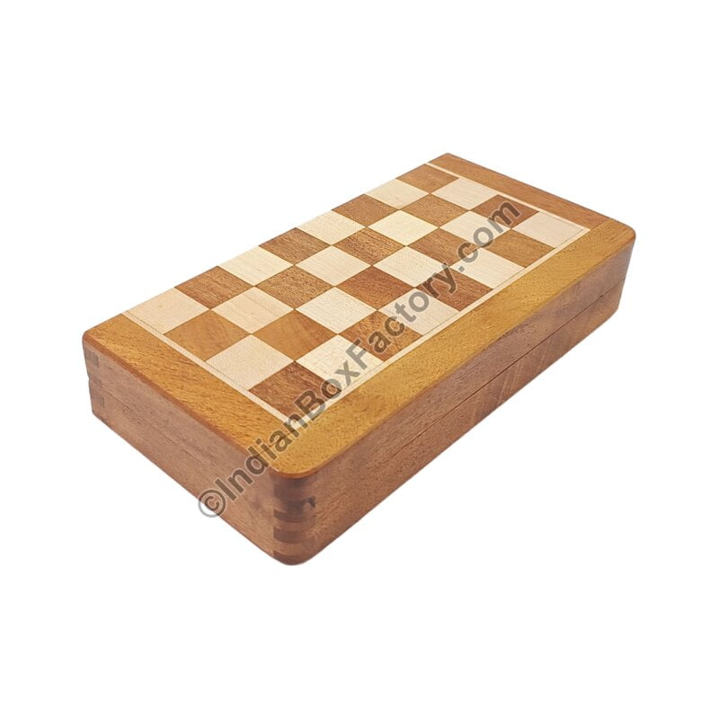 Travel Chess Set - Magnetic - Wooden (10")