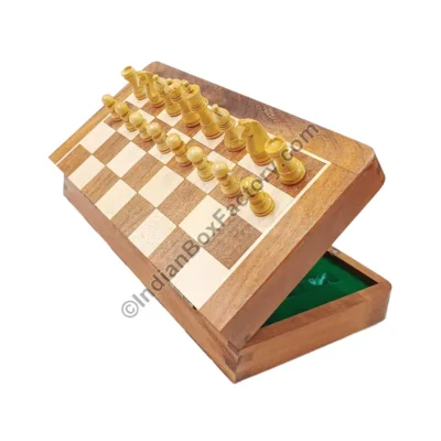 Travel Chess Set - Magnetic - Wooden (12")