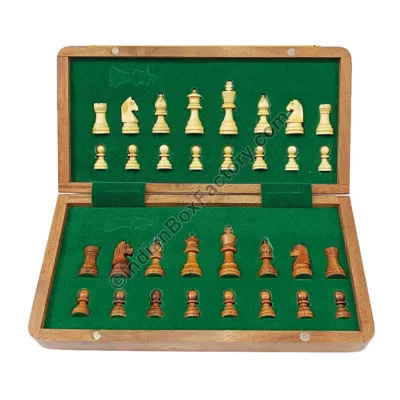 Travel Chess Set - Magnetic - Wooden (12")