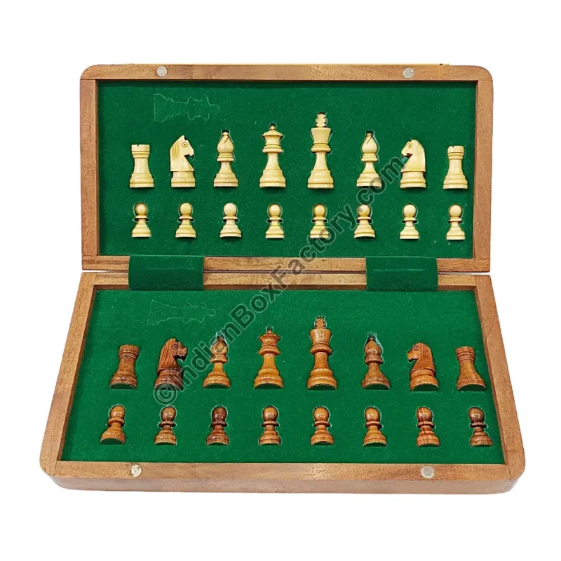 Travel Chess Set - Magnetic - Wooden (12")