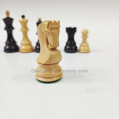 Zagreb '59 Series Chess Pieces - 3.75" - Ebonised boxwood