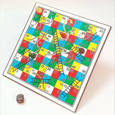 Ludo & Snakes and ladder : Reversible Board Game