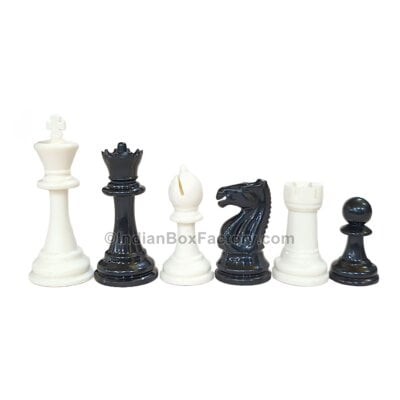 Plastic Chess Set (3.6"KH) with 17" Vinyl roll up board - Green