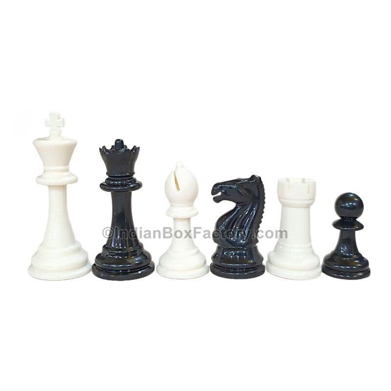 Plastic Chess Set (3.6"KH) with 17" Vinyl roll up board - Green