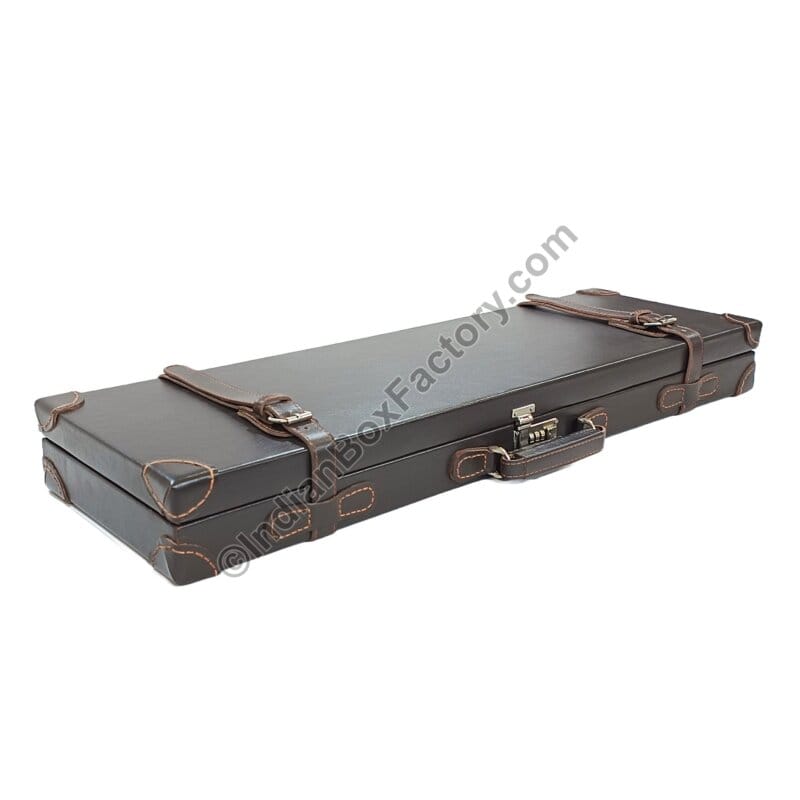 Leather Hard top Gun Case - Shotgun - barrel size 28"