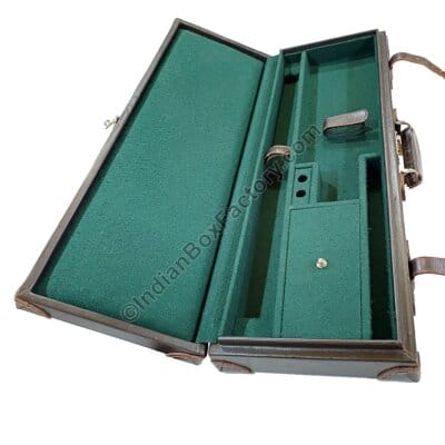Leather Hard top Gun Case - Shotgun - barrel size 28"