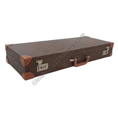 Leatherette Book Box - Brown