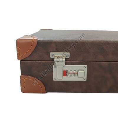 Leatherette Book Box - Brown