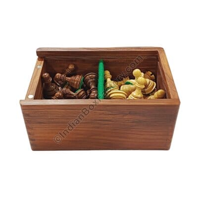 Sheesham wood Storage box - 3 to 3.75" KH Chess pieces
