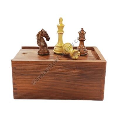 Sheesham wood Storage box - 3 to 3.75" KH Chess pieces