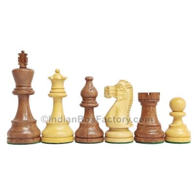 American design (C350) Chess pieces/set - 3.75" - Acacia and Boxwood