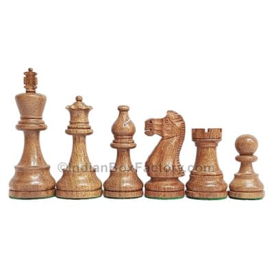 American design (C350) Chess pieces/set - 3.75" - Acacia and Boxwood