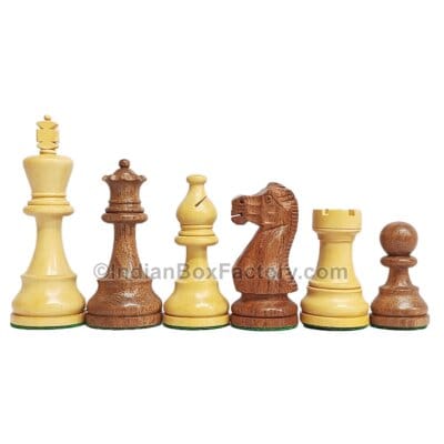 American design (C350) Chess pieces/set - 3.75" - Acacia and Boxwood