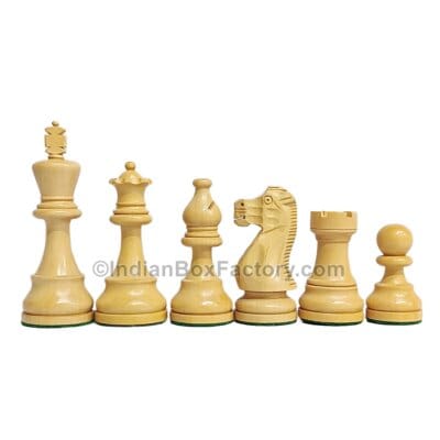 American design (C350) Chess pieces/set - 3.75" - Acacia and Boxwood