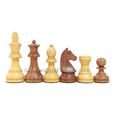 Classic Tournament Chess Pieces- 3.3" - Acacia and Boxwood