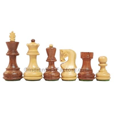 Russian Zagreb Chess pieces - 3" - Acacia and Boxwood