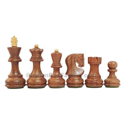 Russian Zagreb Chess pieces - 3" - Acacia and Boxwood