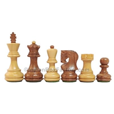 Russian Zagreb Chess pieces - 3" - Acacia and Boxwood