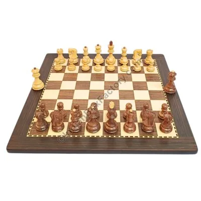 Russian Zagreb Chess Set with board (Acacia wood and Boxwood)