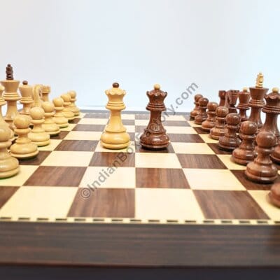 Russian Zagreb Chess Set with board (Acacia wood and Boxwood)
