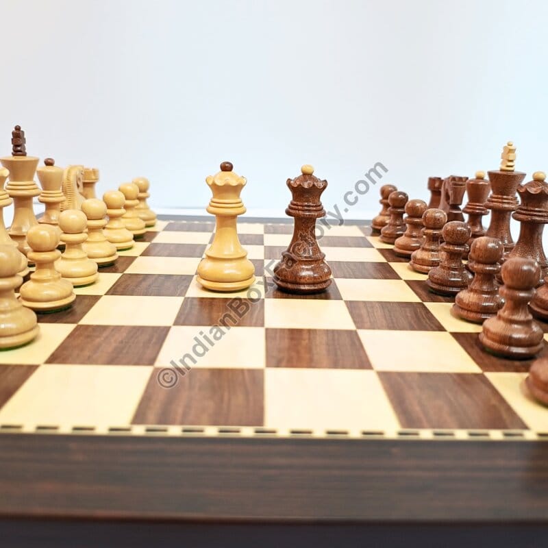 Russian Zagreb Chess Set with board (Acacia wood and Boxwood)