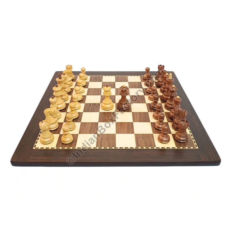 Russian Zagreb Chess Set with board (Acacia wood and Boxwood)