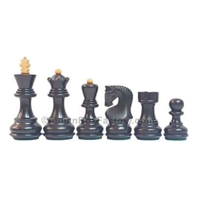Russian Zagreb Chess pieces - 3" - Ebonized boxwood