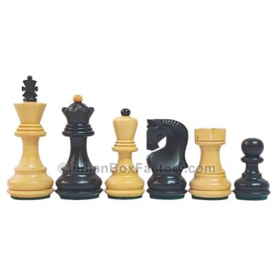 Russian Zagreb Chess Set with board (Ebonized Boxwood)