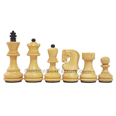 Russian Zagreb Chess pieces - 3" - Ebonized boxwood