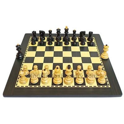 Russian Zagreb Chess Set with board (Ebonized Boxwood)