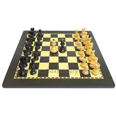 Russian Zagreb Chess Set with board (Ebonized Boxwood)