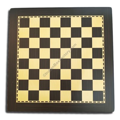 Printed Chess Board - Ebony and Maple (16 & 18 inches)