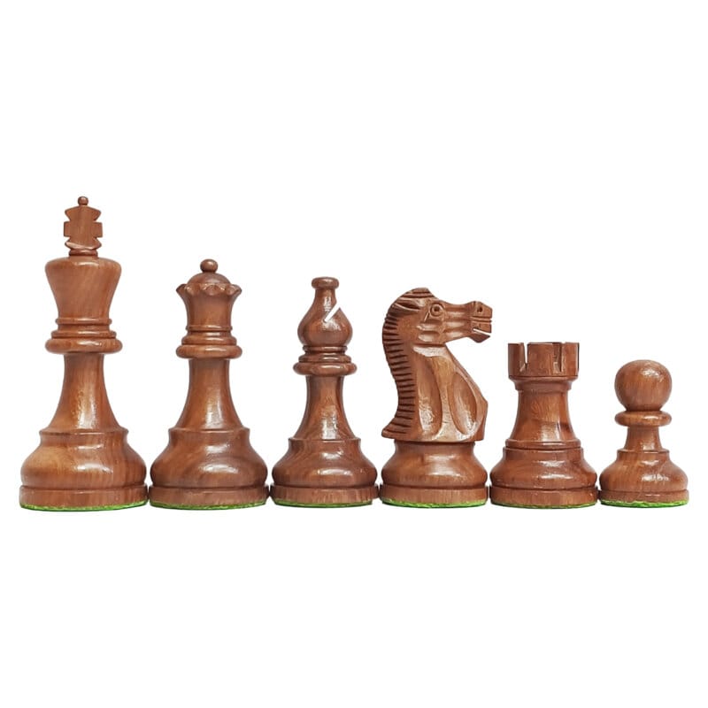 Classic Staunton Chess Pieces - 3.85" - Golden Rosewood and Boxwood