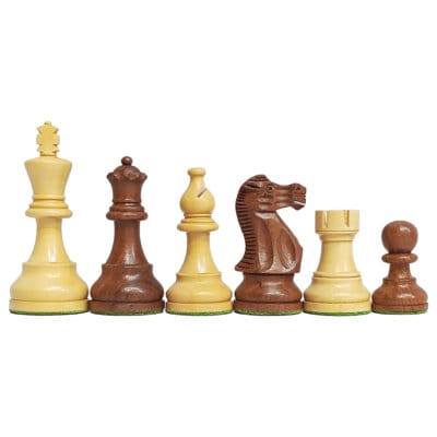 Classic Staunton Chess Set - 3.85" KH - (Golden Rosewood / Boxwood) - with 19" Chess Board (Golden Rosewood / Maple)