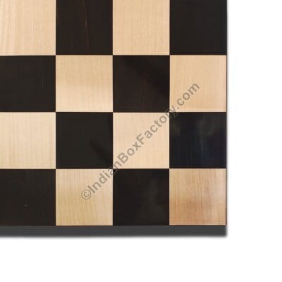 Chess Board – Ebony and Maple wood - 16" Borderless