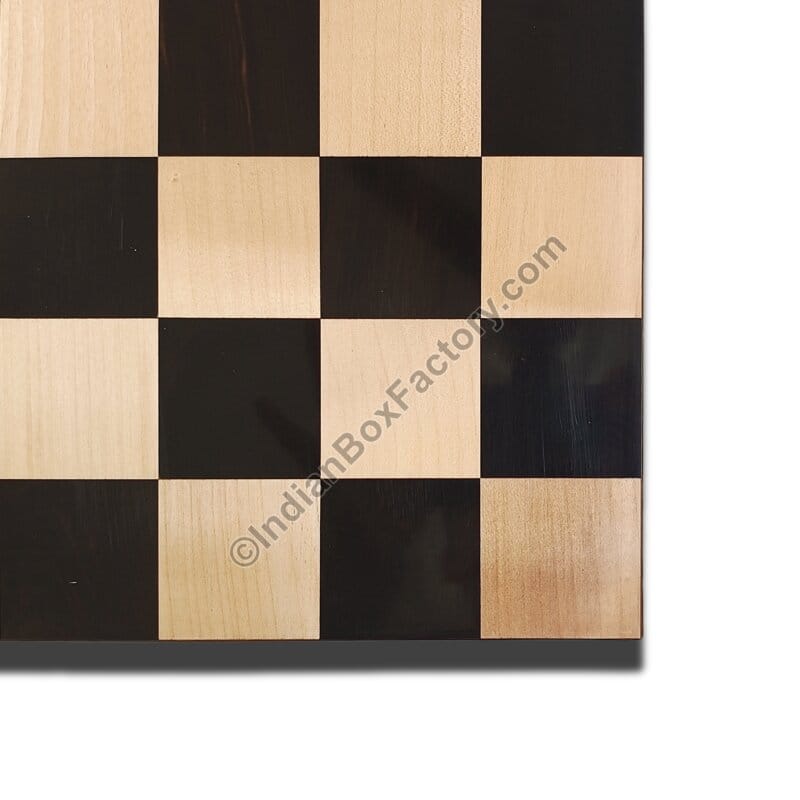 Chess Board – Ebony and Maple wood - 16" Borderless