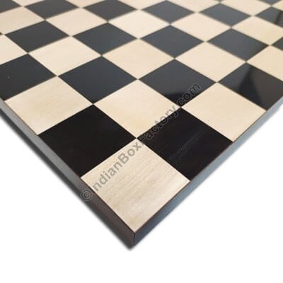 Chess Board – Ebony and Maple wood - 16" Borderless