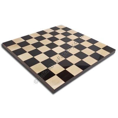 Chess Board – Ebony and Maple wood - 16" Borderless